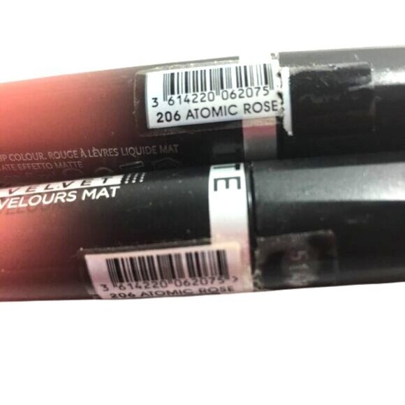 Rimmel London Show Off Lip Velvet Atomic Rose 206 Lot of 2 New - Picture 3 of 3